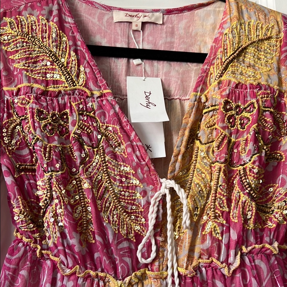 Pink and Gold Boho Maxi - Picture 3 of 7